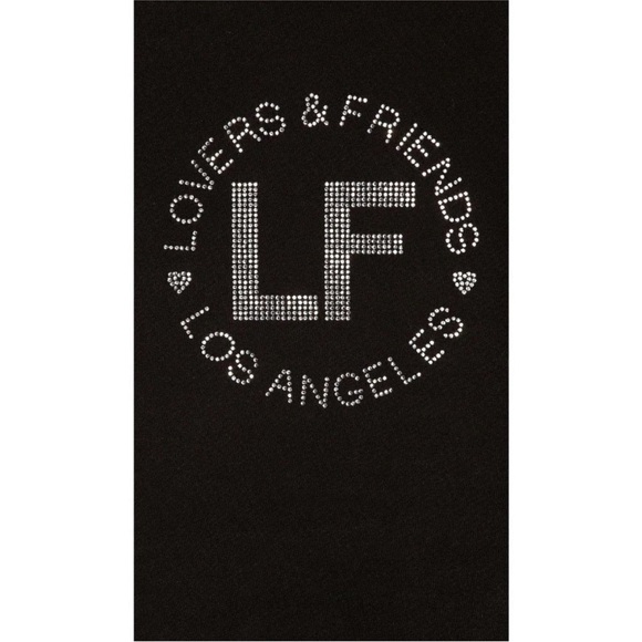 5/$20 MUST BUNDLE NWT REVOLVE x Lovers and Friends Christy Crystal Logo Tee - Picture 5 of 9